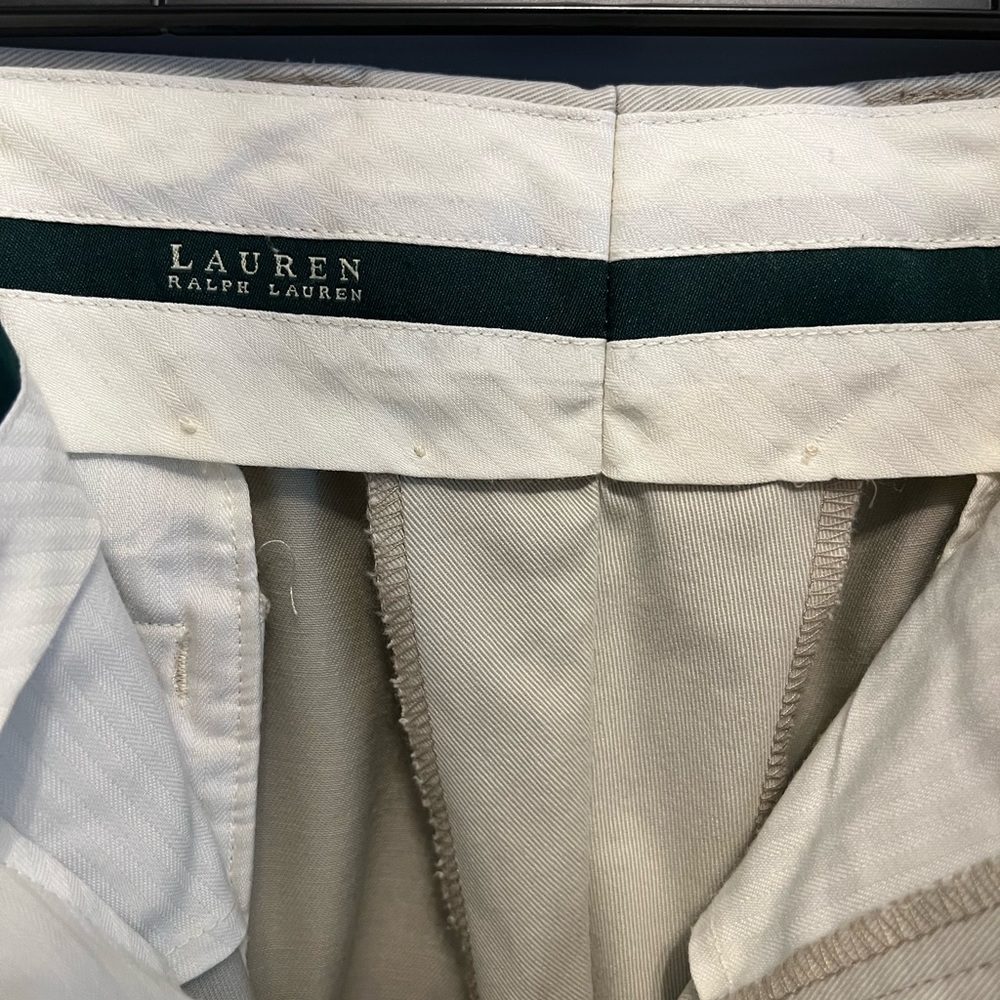 Ralph Lauren dress pants. 36x32. Light khaki. - Picture 4 of 4